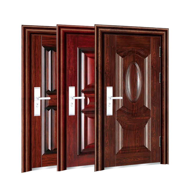 Factory Exterior Security Steel Wrought Iron Exterior House Front Designs Entrance Door