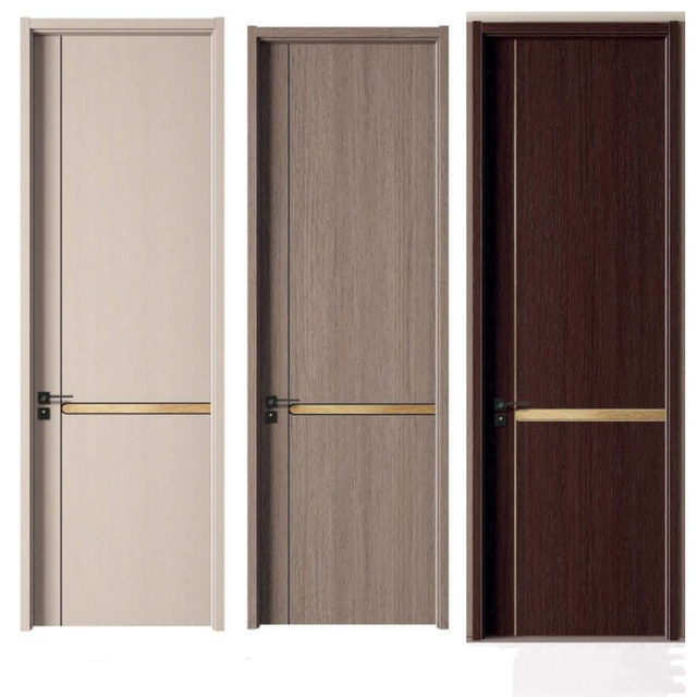 China Wooden Interior Doors From Solid Wood Slab Interior Wood Doors for Hotels Bedrooms Apartments